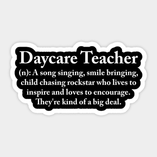 Daycare Teacher Definition Sticker